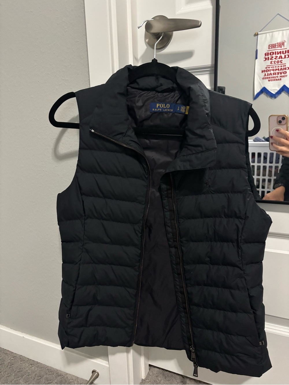 Ralph Lauren Black Quilted Down Puffer Vest